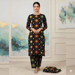 2 Pcs Unstitched Digital Print Suit J-0574