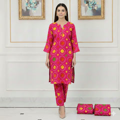 2 Pcs Unstitched Digital Print Suit J-0606
