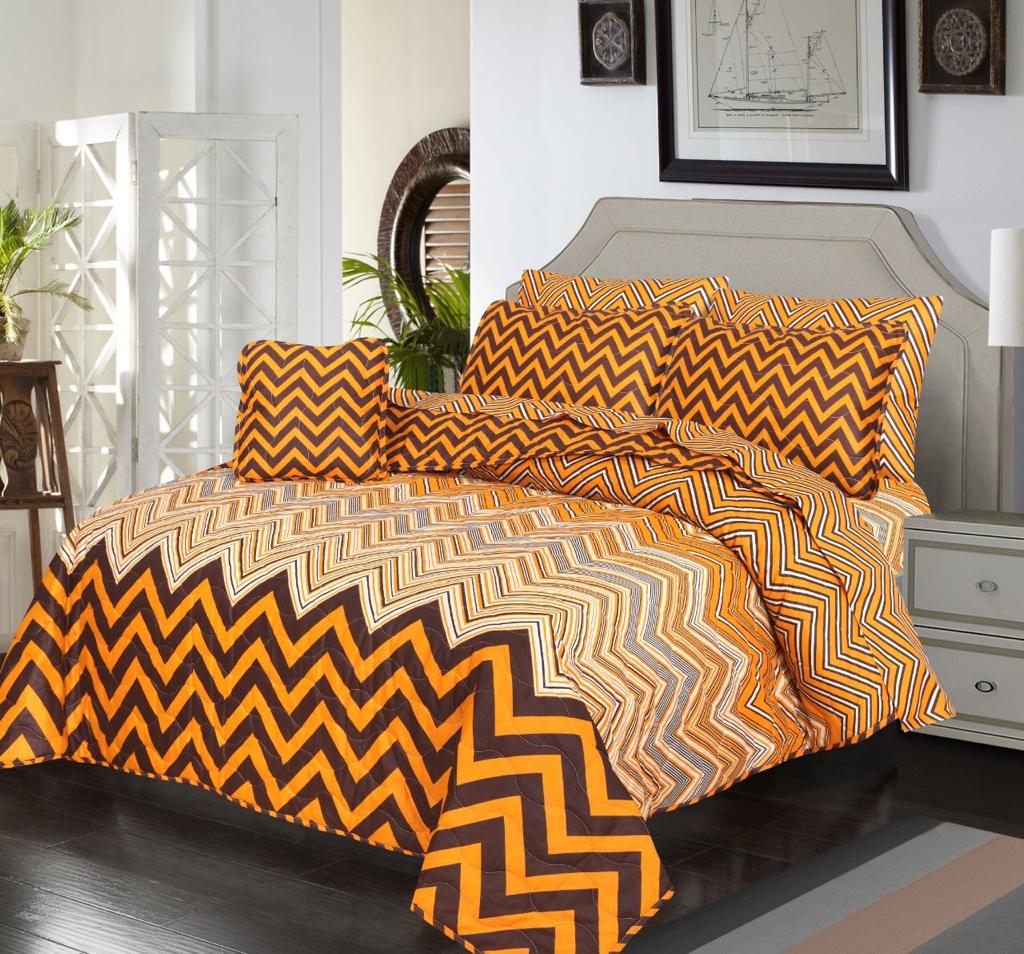 7 Pcs Comforter Set King Size Design KCC 021