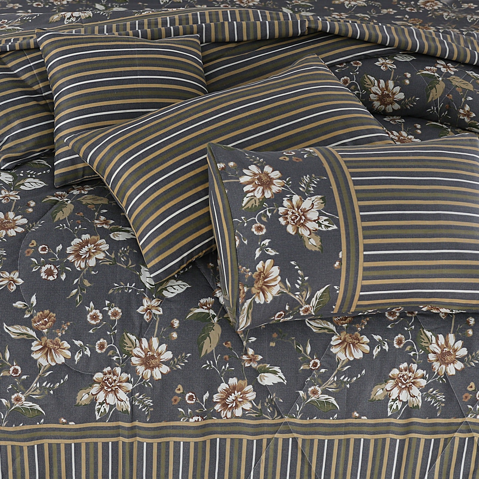 7 Pcs Comforter Set King Size Design KCC 016