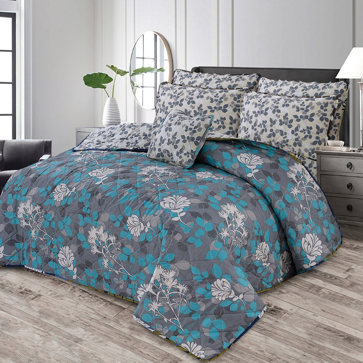 7 Pcs Comforter Set King Size Design KCC 063