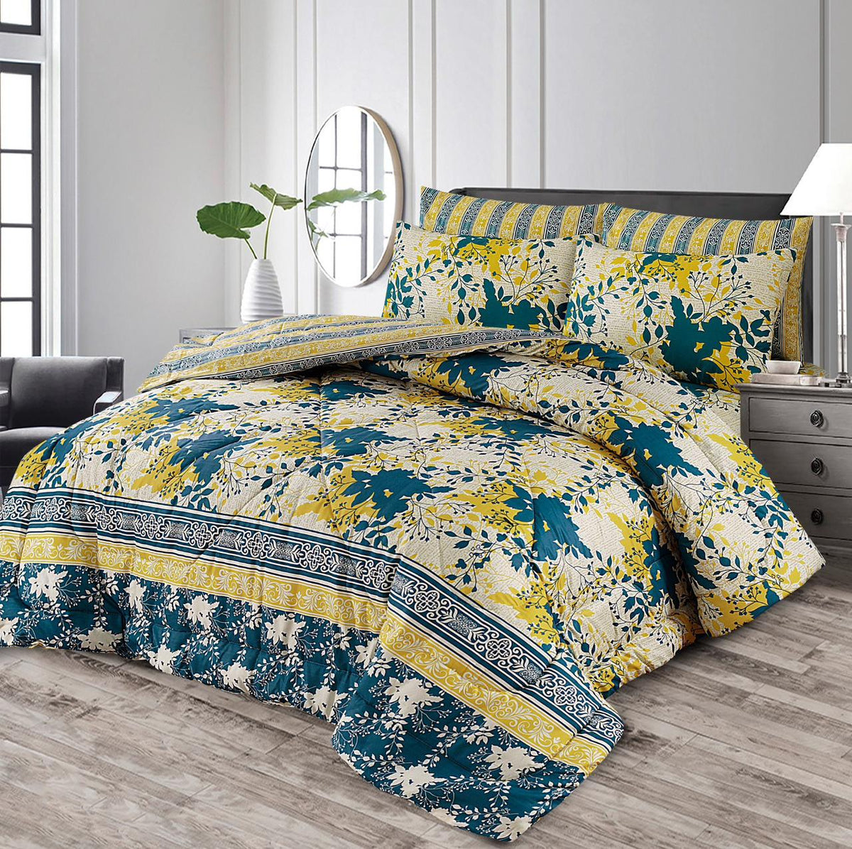 7 Pcs Comforter Set King Size Design KCC 032