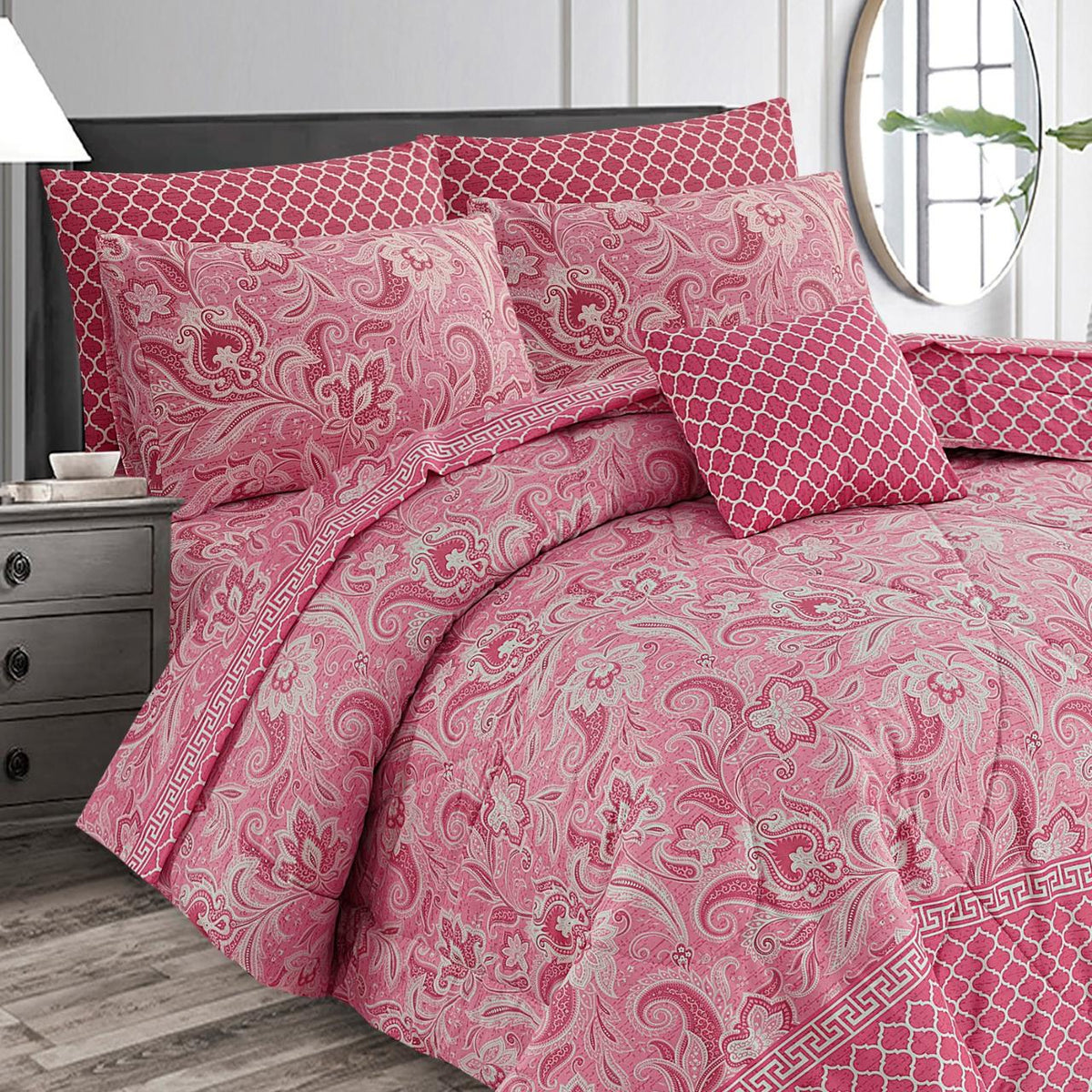 7 Pcs Comforter Set King Size Design KCC 020