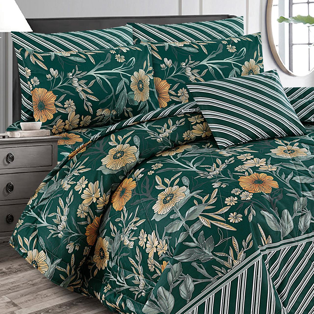 7 Pcs Comforter Set King Size Design KCC 038