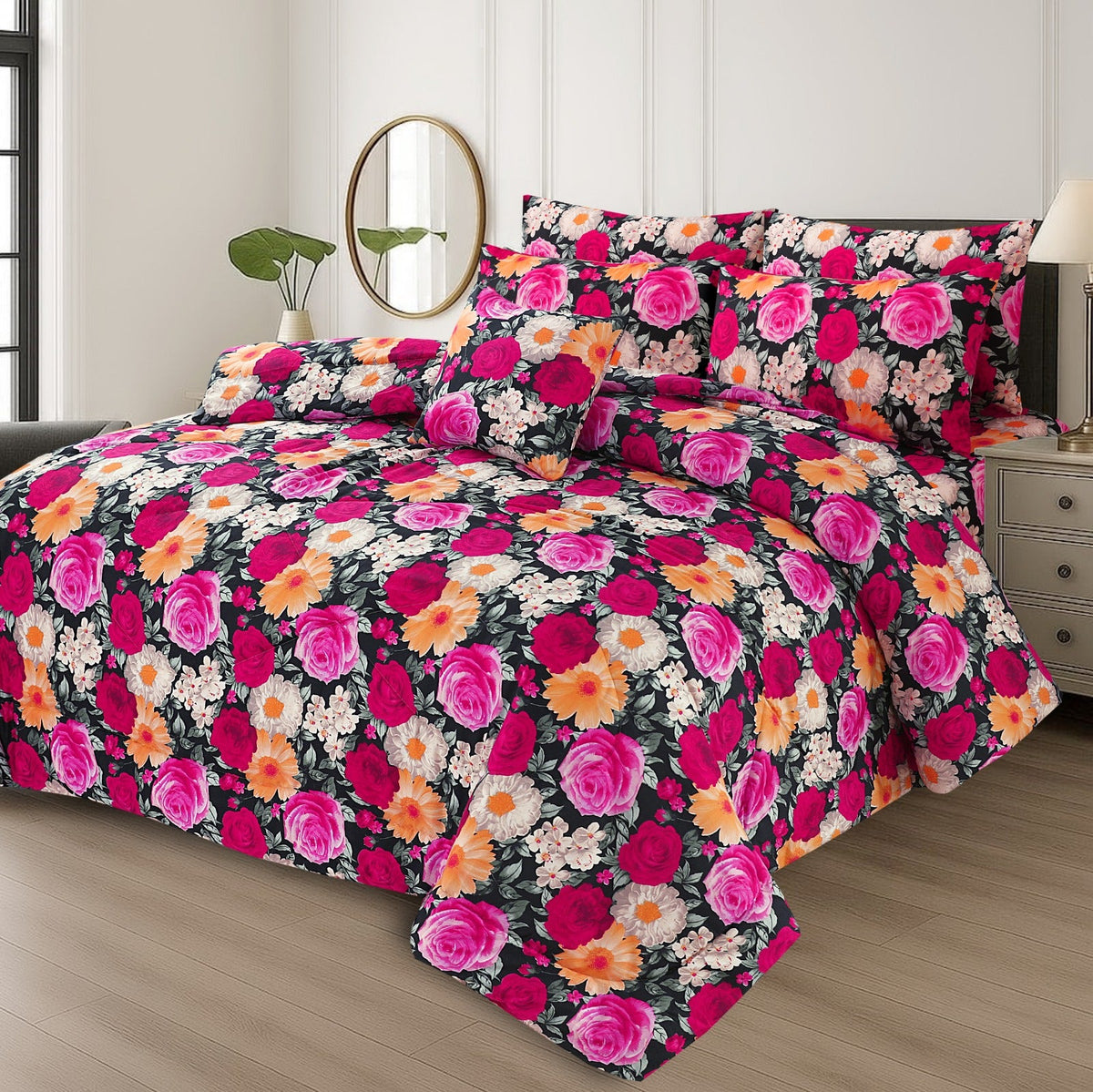 7 Pcs Comforter Set King Size Design KCC  076