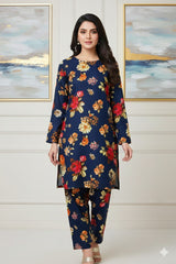 2 Pcs Unstitched Digital Print Suit J-0562