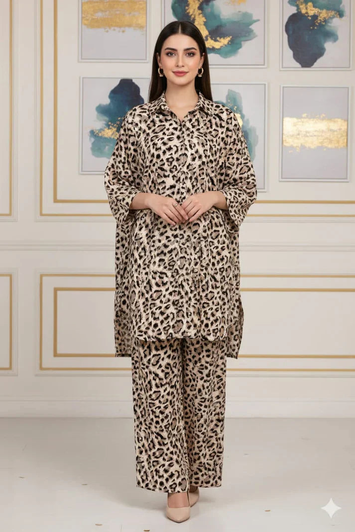 2 Pcs Unstitched Digital Print Suit J-0575