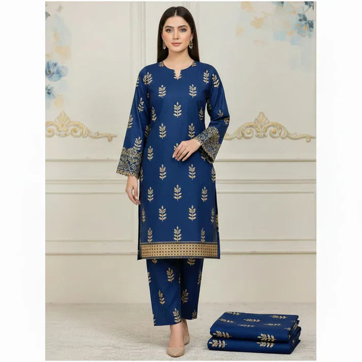 2 Pcs Unstitched Digital Print Suit J-0565