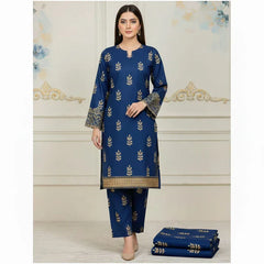 2 Pcs Unstitched Digital Print Suit J-0565