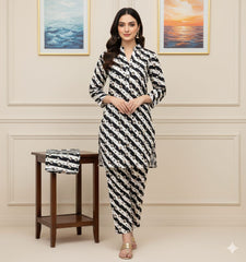 2 Pcs Unstitched Digital Print Suit J-0612