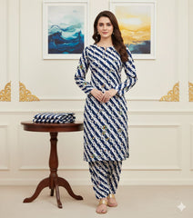 2 Pcs Unstitched Digital Print Suit J-0607