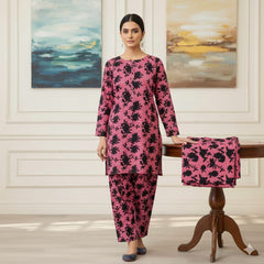 2 Pcs Unstitched Digital Print Suit J-0603