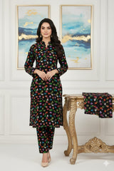 2 Pcs Unstitched Digital Print Suit J-0599