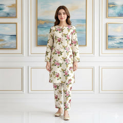 2 Pcs Unstitched Digital Print Suit J-0622