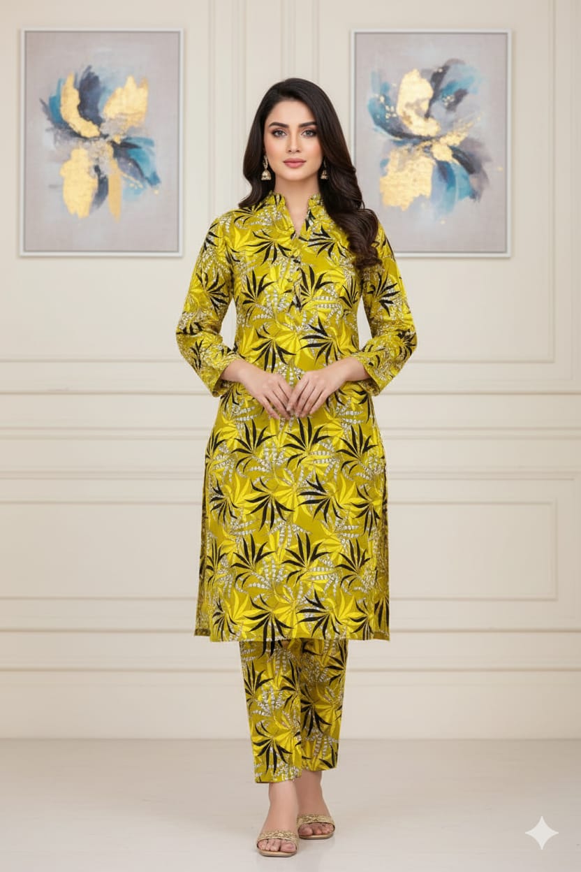 2 Pcs Unstitched Digital Print Suit J-057