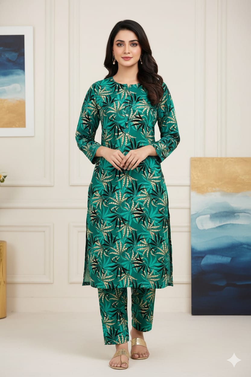 2 Pcs Unstitched Digital Print Suit J-058