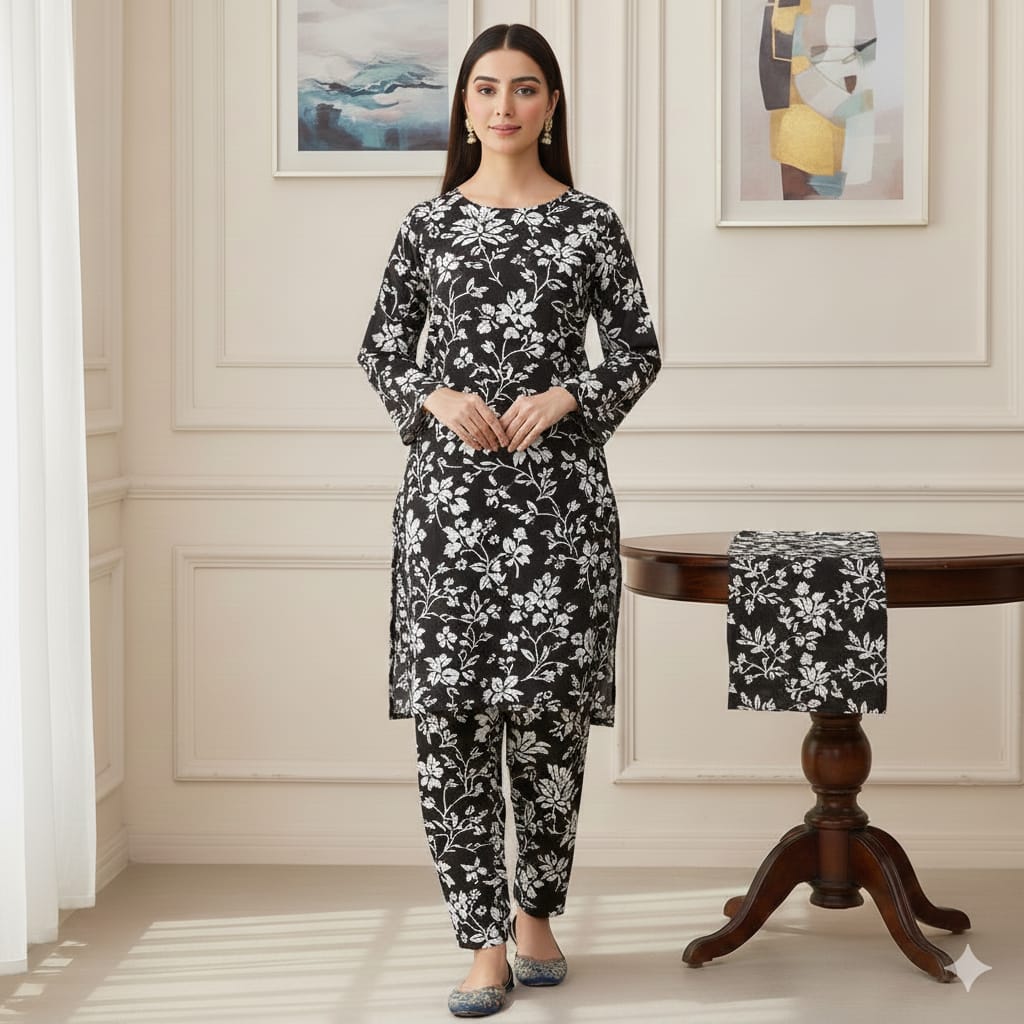 2 Pcs Unstitched Digital Print Suit J-062