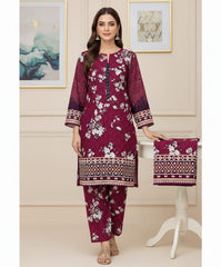 2 Pcs Unstitched Digital Print Suit J-049