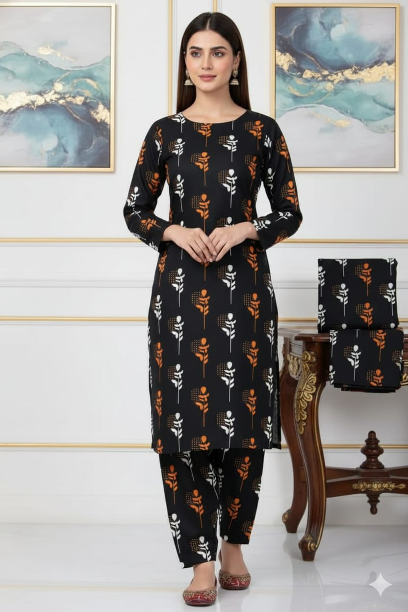 2 Pcs Unstitched Digital Print Suit J-0604