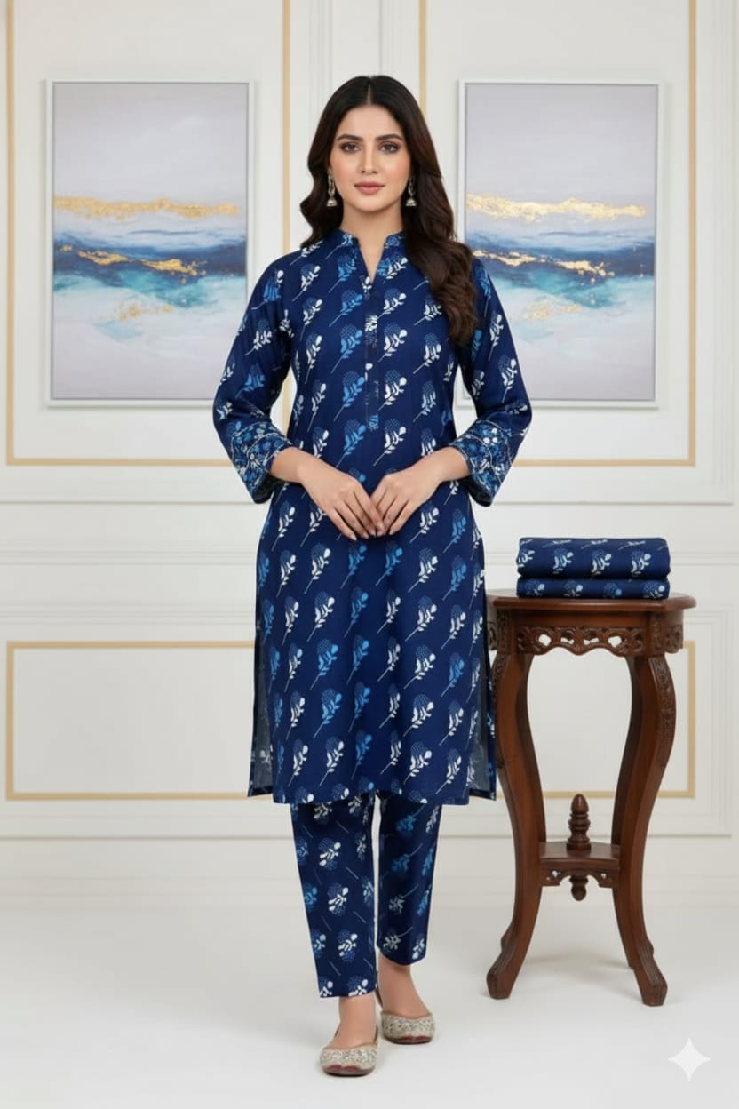 2 Pcs Unstitched Digital Print Suit J-0601