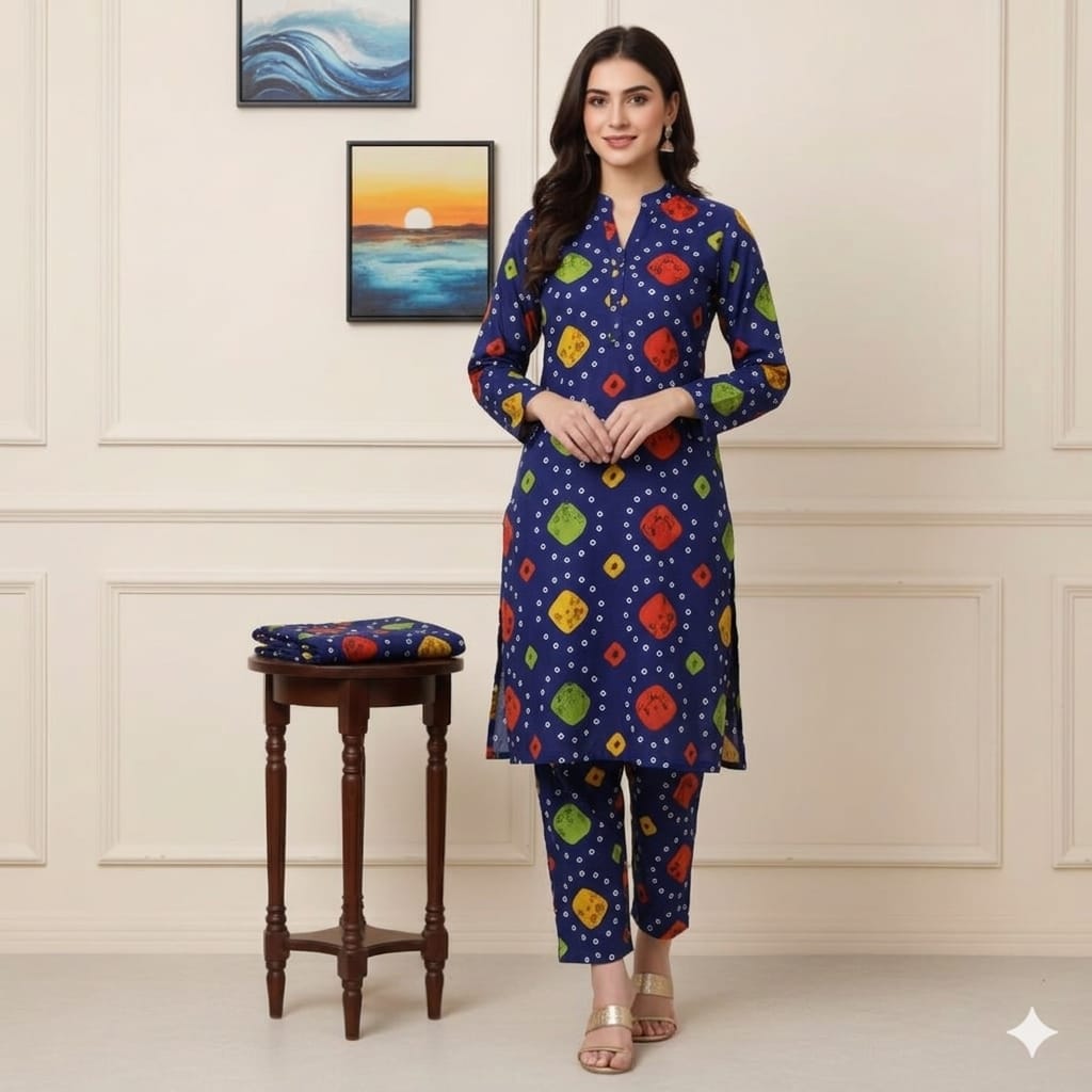 2 Pcs Unstitched Digital Print Suit J-235