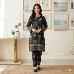 2 Pcs Unstitched Digital Print Suit J-238