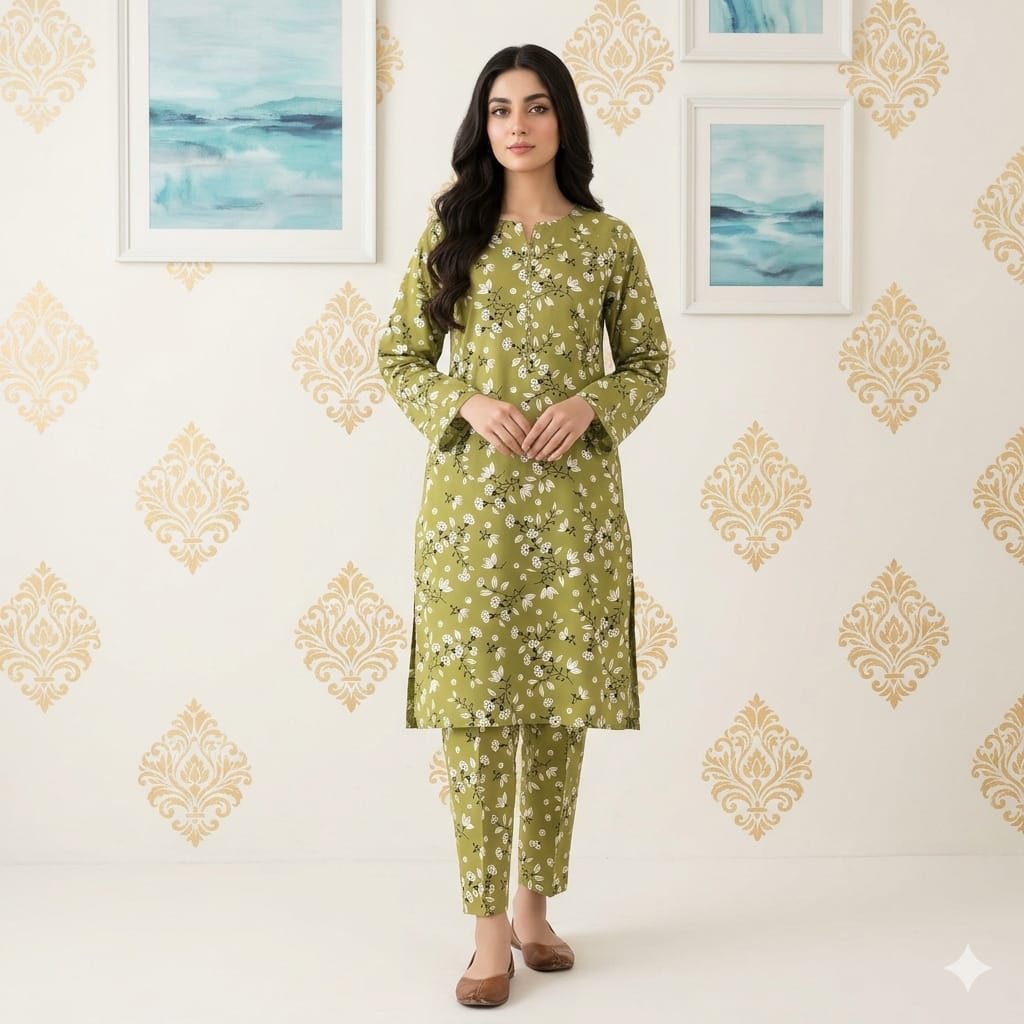 2 Pcs Unstitched Digital Print Suit J-240