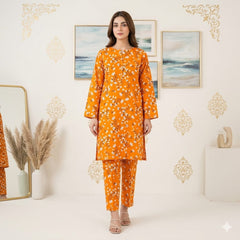 2 Pcs Unstitched Digital Print Suit J-239
