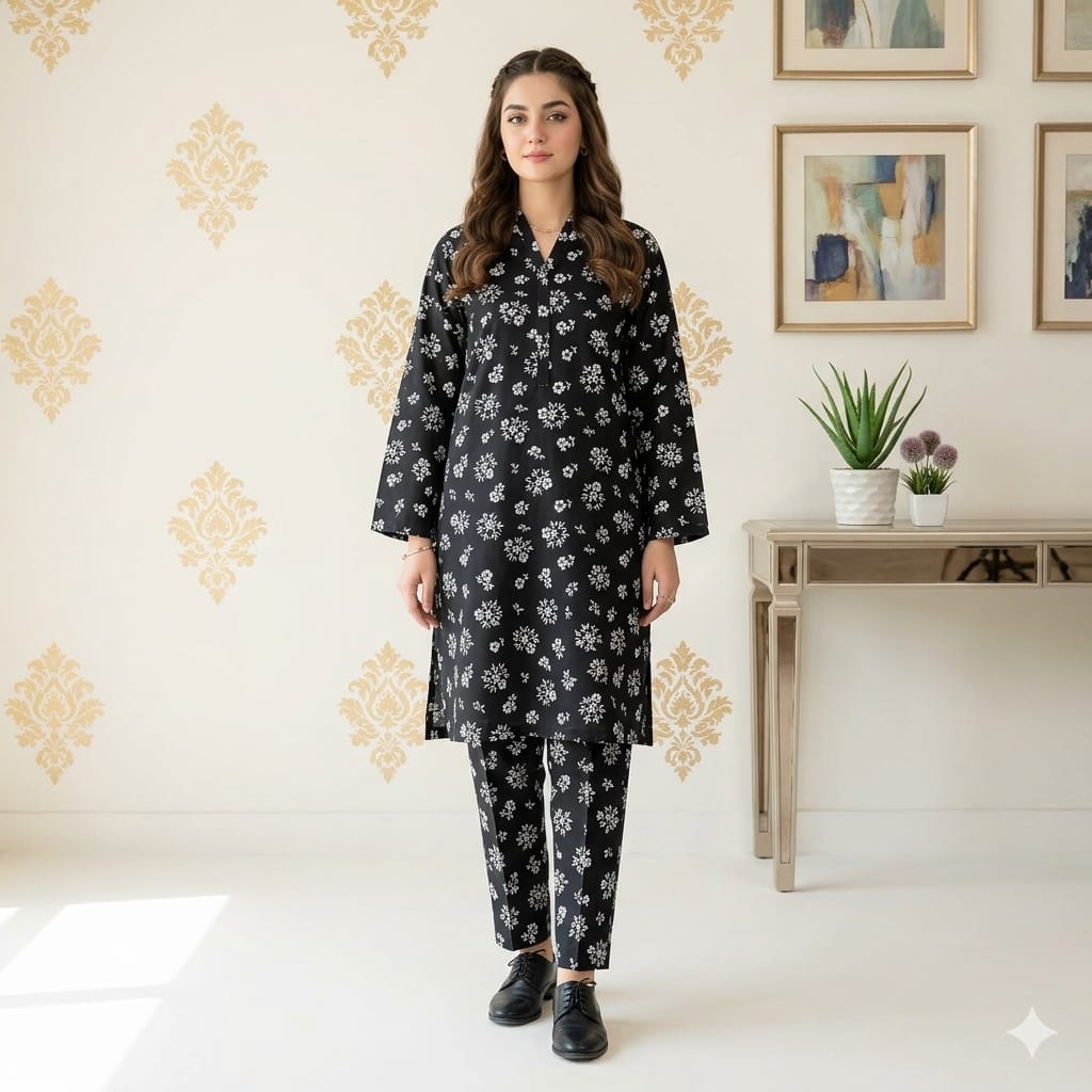 2 Pcs Unstitched Digital Print Suit J-241