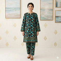 2 Pcs Unstitched Digital Print Suit J-2414