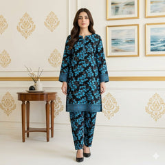 2 Pcs Unstitched Digital Print Suit J-2415