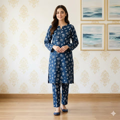 2 Pcs Unstitched Digital Print Suit J-2416