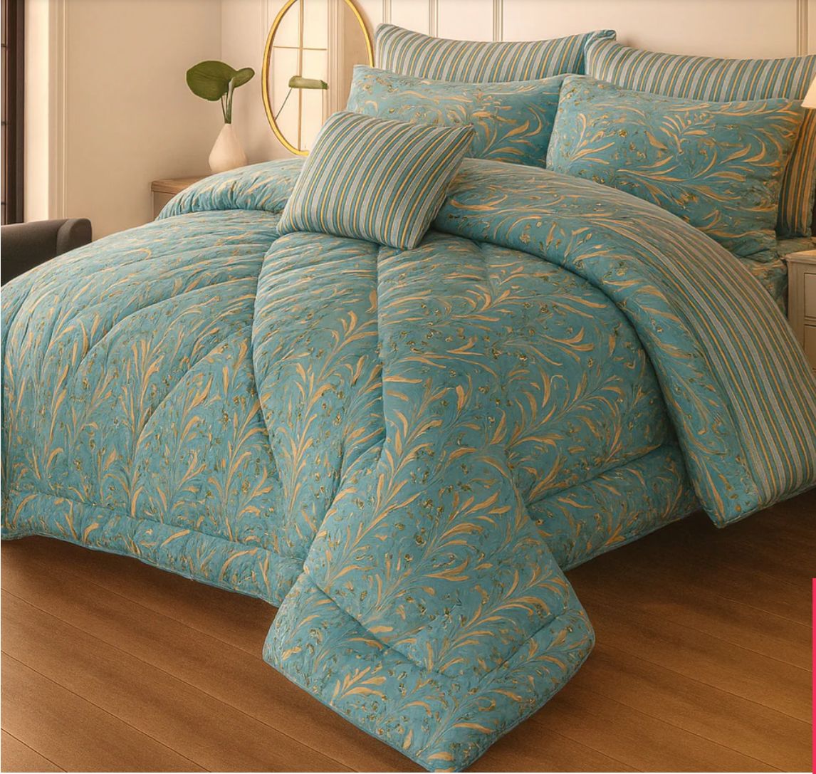 Winter Quilt/Razai Set SH-37 (Heavy polyester Filling)